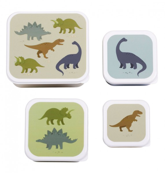 Lunchbox / 4er Set / Dinosaurier