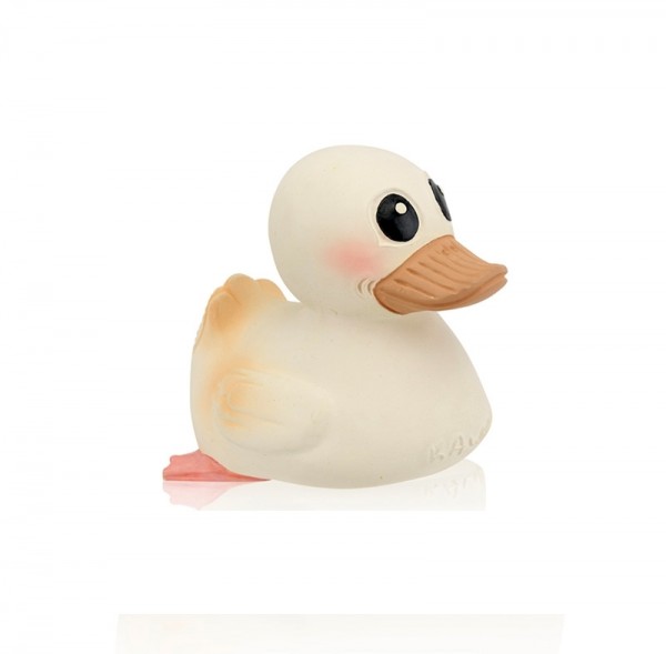 HEVEA Badeente Kawan Mini - Naturkautschuk / White (Höhe: ca. 9 cm)