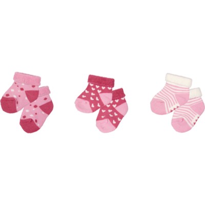 Die Spiegelburg Babysöckchen, rosa - BabyGlück (3 Paar), one size