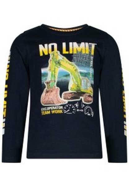 SALT AND PEPPER Boys LS Glowprint Digger Limit navy, Größe 104-110