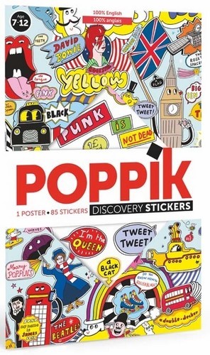 Poppik Stickerposter - Discovery (1 Poster + 85 Sticker) / 100% Englisch (7-12 J.)