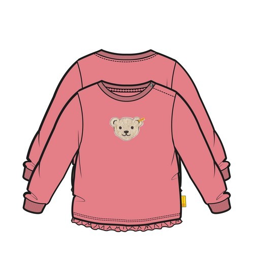 Steiff Sweatshirt ohne Kapuze pink, Größe 56