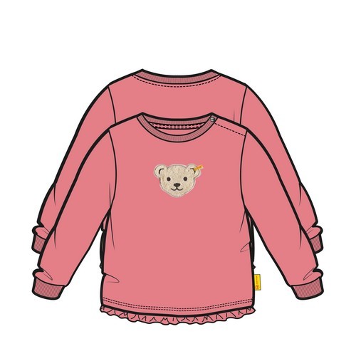 Steiff Sweatshirt ohne Kapuze pink, Größe 56