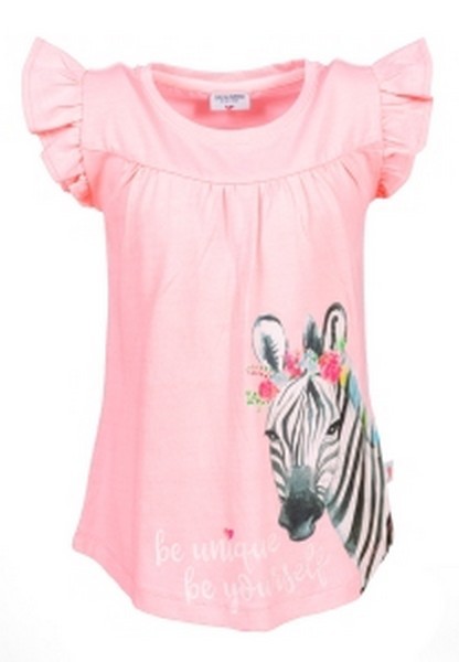 SALT AND PEPPER Girls S/S Print Glitter Zebra neon melon, Größe 104-110