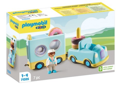 Playmobil PLAYMOBIL® 1.2.3: Verrückter Donut Truck mit Stapel- und Sortierfunktion