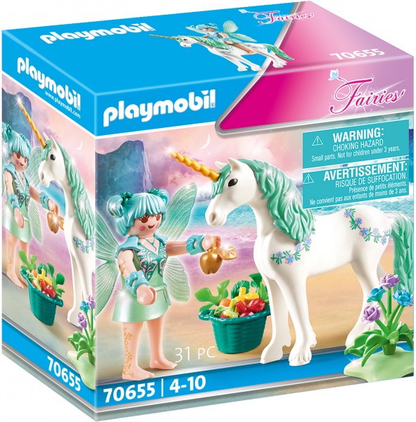 Playmobil PLAYMOBIL® Einhorn mit Fütter-Fee