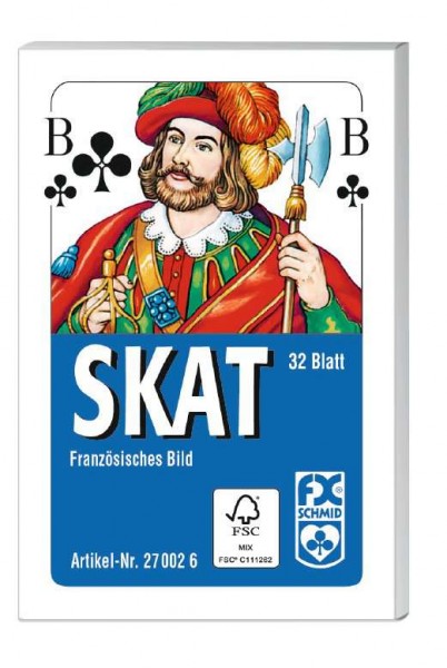 Ravensburger Klassisches Skatspiel, Französisches Bild, 32 Karten in der Faltschachtel