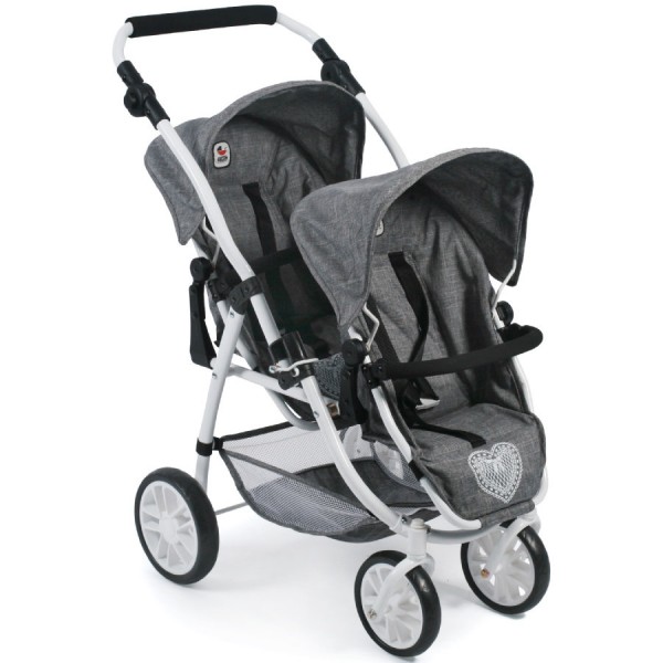 Bayer Tandem-Buggy "VARIO" Jeans grey