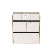3 Sprouts Kinderzimmerregal mit Boxen - Multi-Bin / Recycling / Terrazzo / Palest Pink
