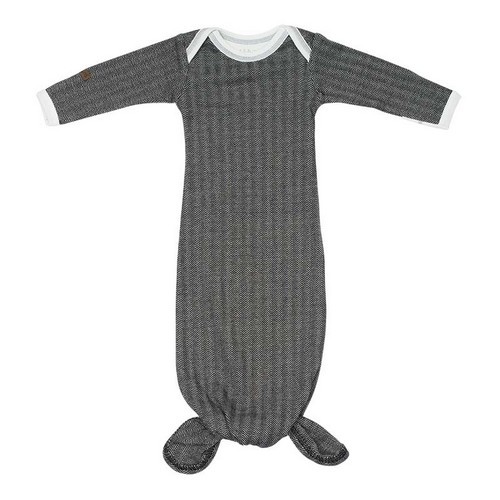 Juddlies Cottage Collection - Babyschlafrock/Strampler Baumwolle (Bio) / Bear Black (0-3 M)