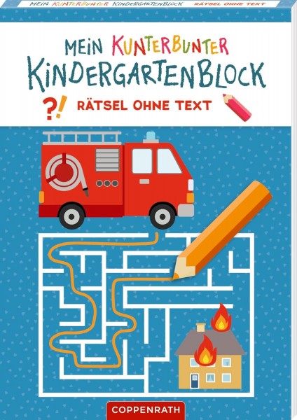Coppenrath Verlag Mein k. Kindergartenblock: Rätsel ohne Text (Feuerw.&Poliz.)