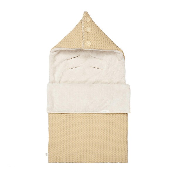 Koeka Fußsack 0+ 3 Punkte Waffel/Teddy Oslo One Size sahara/pebble