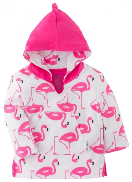 Frottee-Kapuzenshirt - Franny der Flamingo S/M