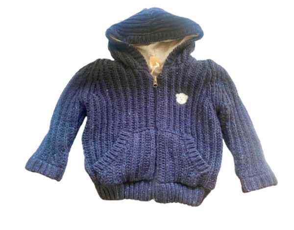 Bellybutton Strickjacke, mit Kapuze - bijou blue, Gr.80