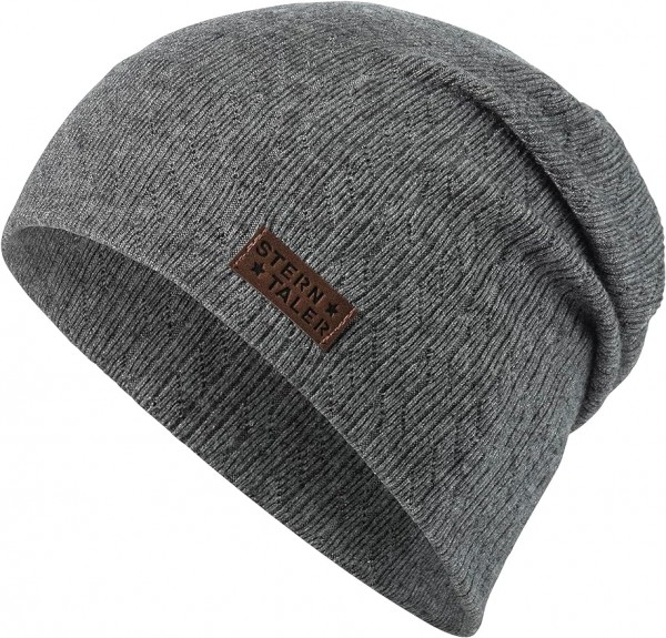 Sterntaler Slouch-Beanie Struktur asphalt