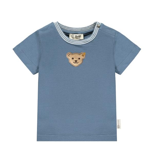 Steiff T-Shirt kurzarm mittelblau