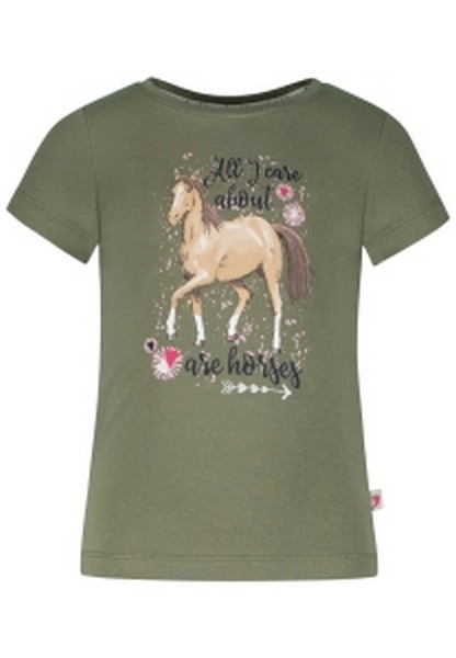 SALT AND PEPPER Girls S/S Print Glitter Horse cactus, Größe 104-110