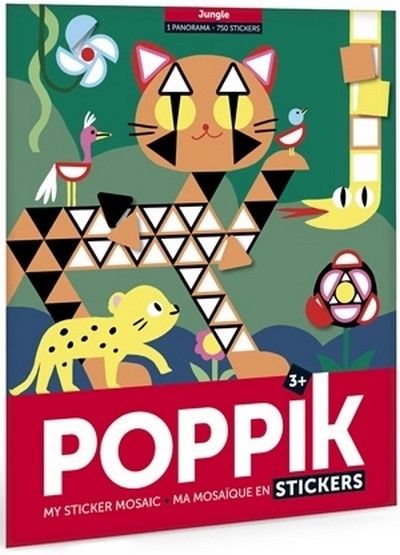 Poppik Stickerposter - Panorama (1 Poster + 750 Sticker) / Dschungel (3-7 J.)