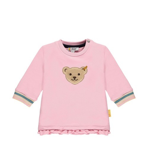 Steiff Sweatshirt ohne Kapuze rosa, Größe 62