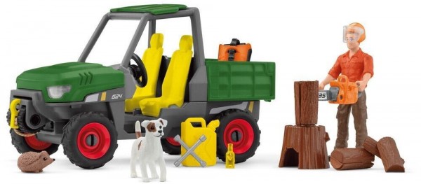 Schleich Waldbauer mit Fahrzeug