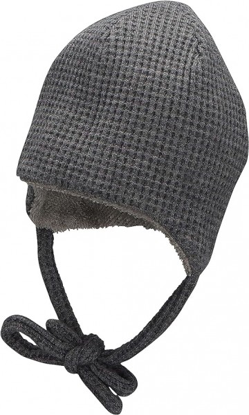 Sterntaler Beanie Waffeloptik rauchgrau