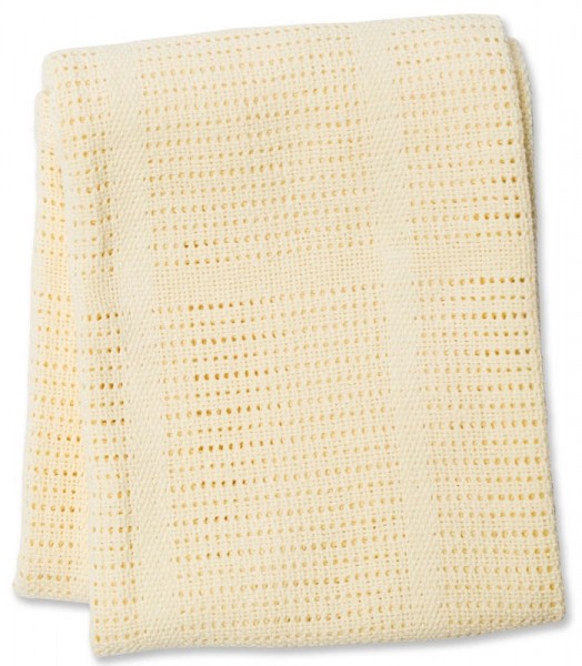 Baumwoll Strickdecke Yellow