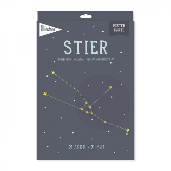 Milestone™ Sternzeichen-Posterkarte / Stier