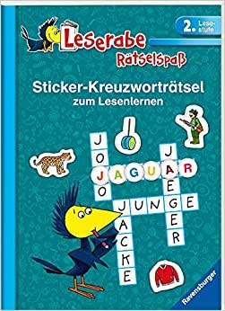 Leserabe: Sticker-Kreuzworträtsel zum Lesenlernen (2. Lesestufe), türkis