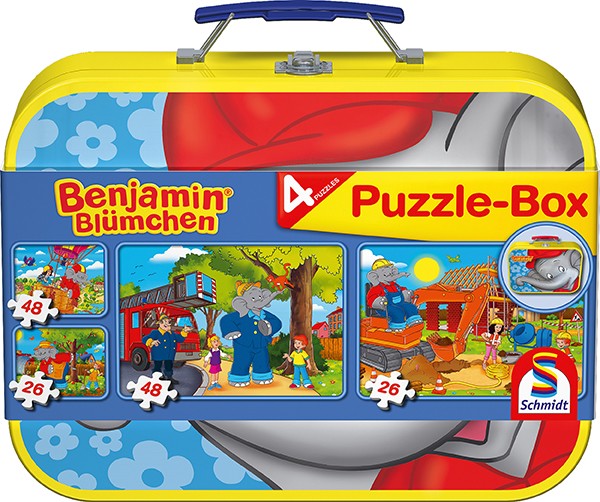 Schmidt Spiele Schmidt Spiele Benjamin Blümchen, Puzzle-Box, 2x26, 2x48 Teile
