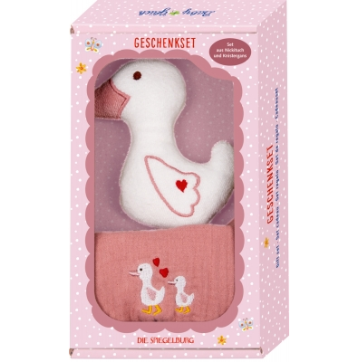 Die Spiegelburg Geschenkset Gans, rosa - BabyGlück