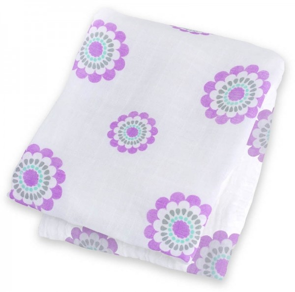 Bamboo Swaddle Mulltuch - Lavender Medallion