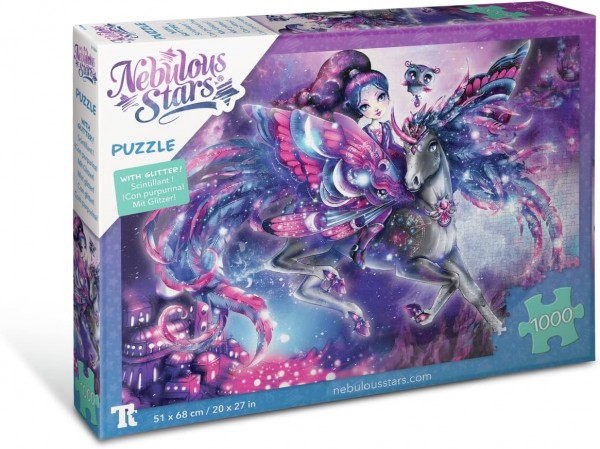 Nebulous Stars Glitzer-Puzzle – 1000 Teile Eclipsia & Pferd