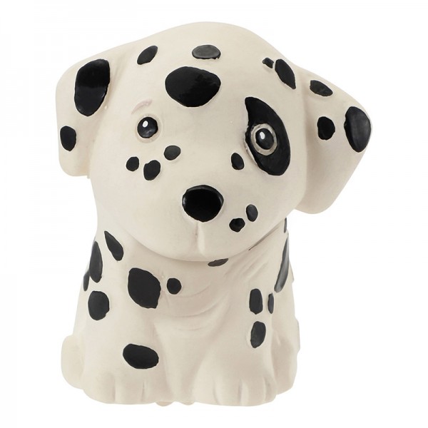 HEVEA Babyspielzeug - Greifling Hund / Dalmatiner / Naturkautschuk
