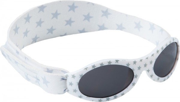 Dooky Baby Banz - Baby-Sonnenbrille / Neopren + Klett / 100% UV-Schutz / Silberne Sterne