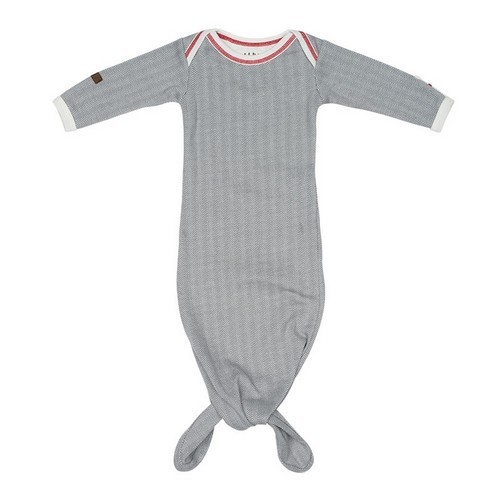 Juddlies Cottage Collection - Babyschlafrock/Strampler Baumwolle (Bio) / Driftwood Grey (0-3 M)