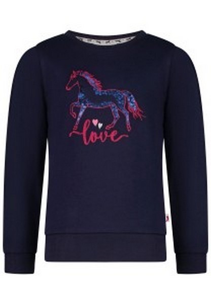 SALT AND PEPPER Girls Sweat Love Horse EmbSeq navy, Größe 104-110