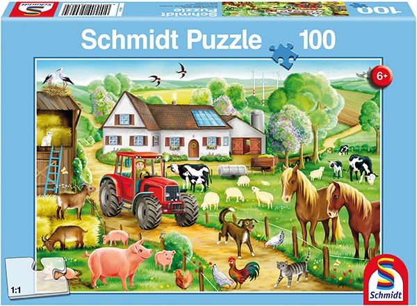 Schmidt Spiele Schmidt Spiele Fröhlicher Bauernhof, 100 Teile