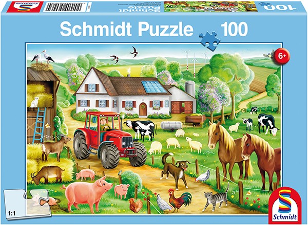 Schmidt Spiele Schmidt Spiele Fröhlicher Bauernhof, 100 Teile