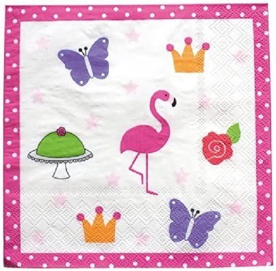 JaBaDaBaDo Flamingo Papierserviette, Rosa, 20 Stück