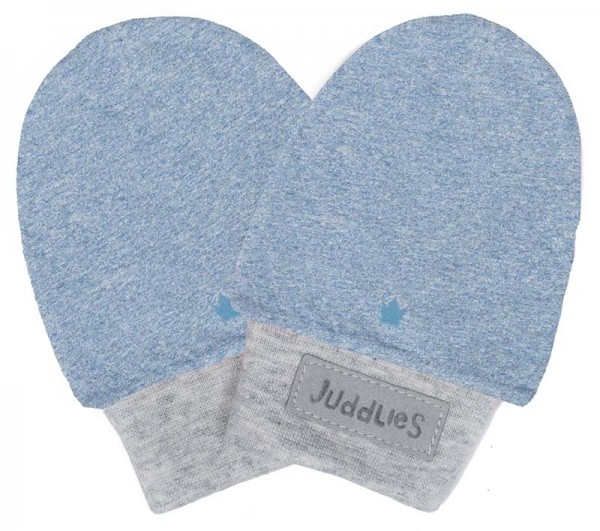 Juddlies Raglan Collection - Kratzfäustlinge Baumwolle (Bio) / Denim Blue (0-3 M)