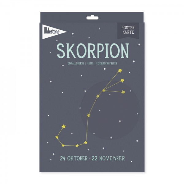 Milestone™ Sternzeichen-Posterkarte / Skorpion