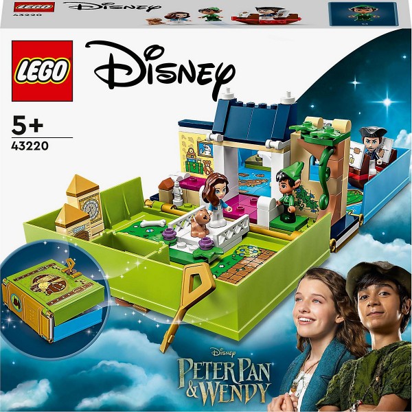 Lego ® LEGO 43220 Disney Classic Peter Pan & Wendy – Märchenbuch-Abenteuer Spielzeug-Set, tragbares