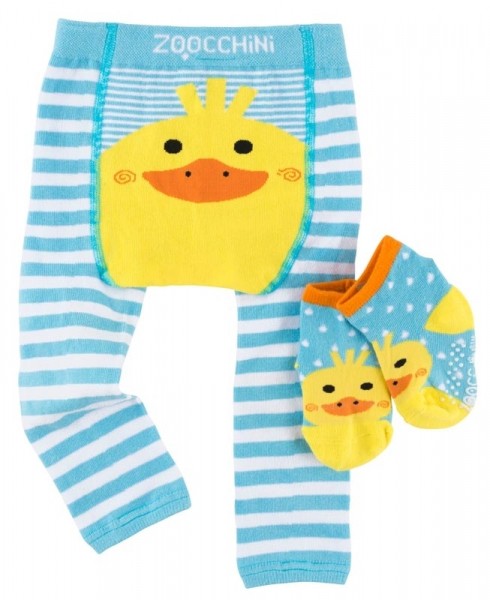 Baby Leggings & Socken Set - Puddles die Ente M