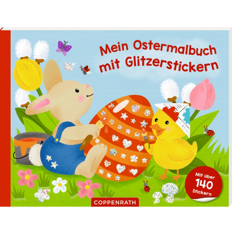 Coppenrath Verlag Mein Ostermalbuch mit Glitzerstickern