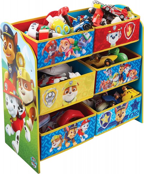 Paw Patrol - Regal zur Spielzeugaufbewahrung mit sechs Kisten für Kinder