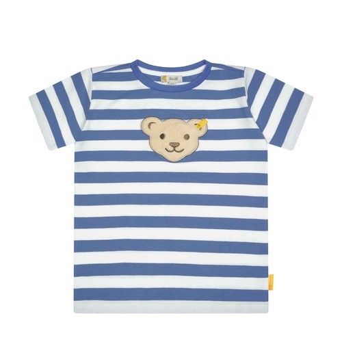 Steiff T-Shirt kurzarm mittelblau, Größe 104
