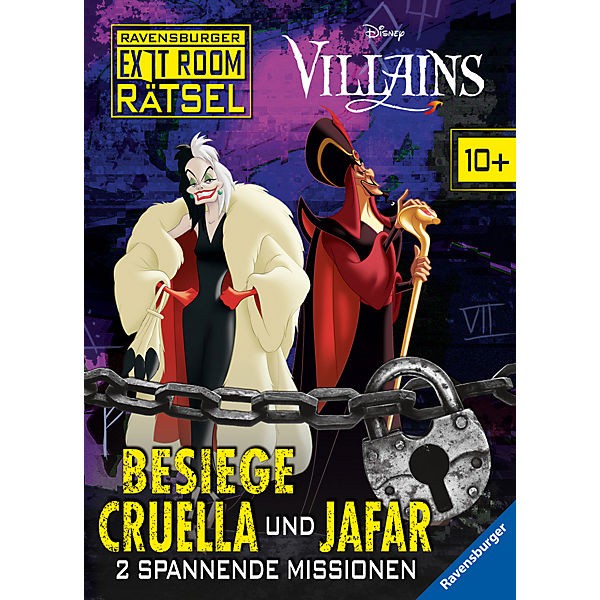 Ravensburger Exit Room Rätsel: Disney Villains - Besiege Cruella und Jafar