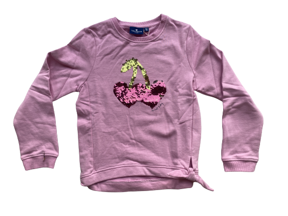 TOM TAILOR Mädchen Sweatshirt mit Artwork, rosa, unifarben mit Print, Gr.92/98
