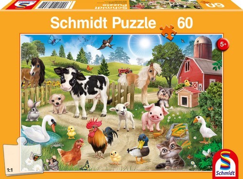Schmidt Spiele Schmidt Spiele Animal Club, Bauernhoftiere, 60 Teile