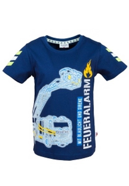 SALT AND PEPPER Boys S/S Print Glow Feueralarm navy, Größe 104-110